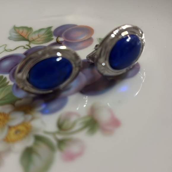 Anson Blue Silver Tone Cuff Links - Picture 3 of 3